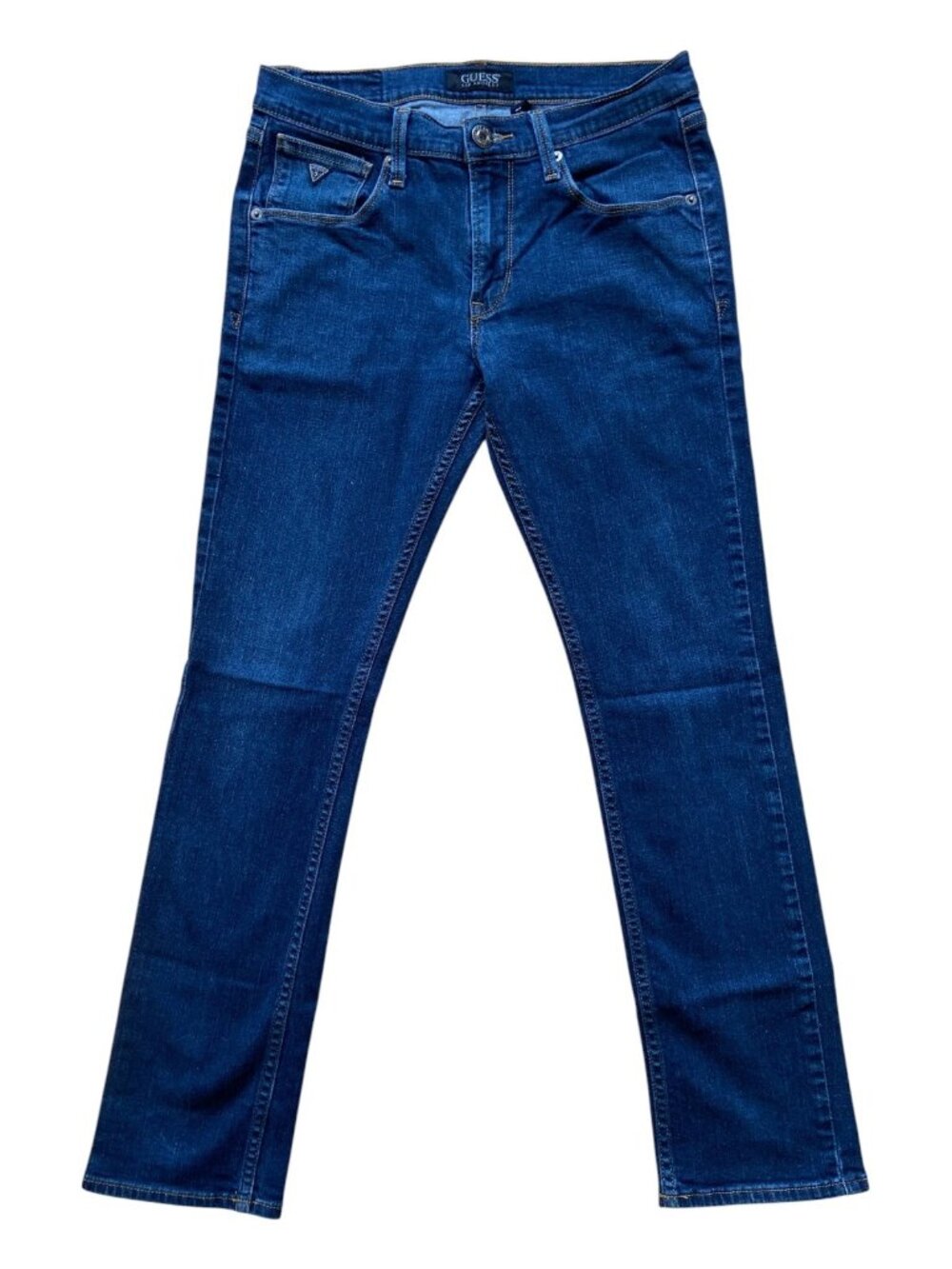 Men Guess Vermont Slim Stretch blue Jeans 32 Men’s Dark Wash Cotton Denim Cas